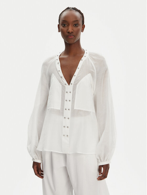 PINKO PINKO Blúz Darren 105281 A2M7 Fehér Regular Fit