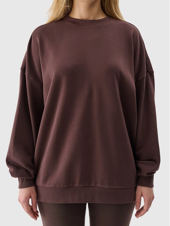 4F 4F Felpa 4FWSS24TSWSF1055 Marrone Oversize