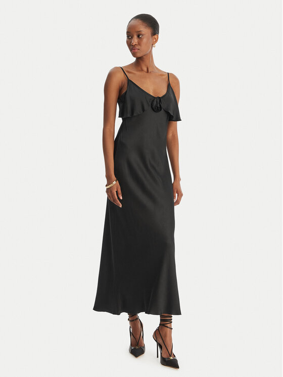 Fracomina Fracomina Cocktail obleka FS26SD2007W58301 Črna Slim Fit