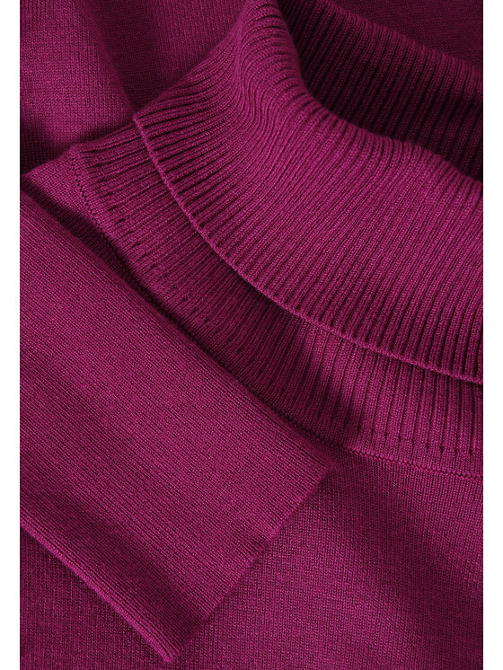 TATUUM TATUUM Sweter NEKOKI 1 Fioletowy Fitted Fit