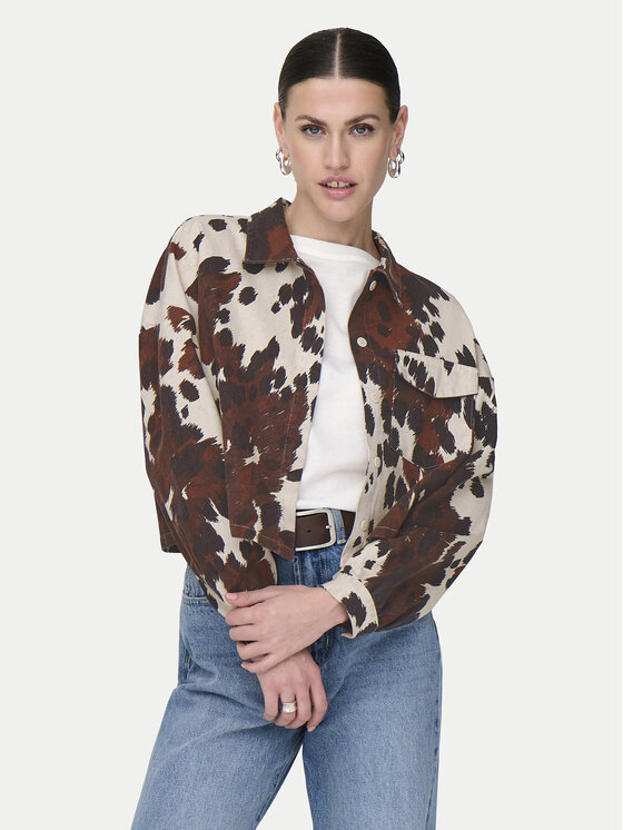 ONLY ONLY Camicia Canny 15358626 Marrone Regular Fit