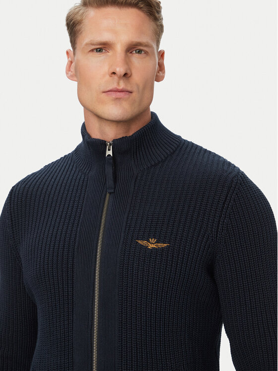 Aeronautica Militare Aeronautica Militare Kardigán 262MA1664UL00409 Sötétkék Regular Fit