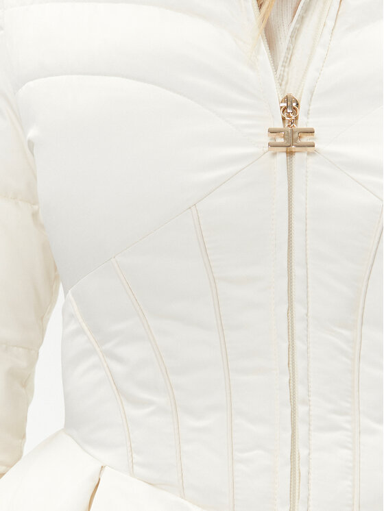Elisabetta Franchi Elisabetta Franchi Зимно яке PI-58Z-36E2-000077 Бял Regular Fit