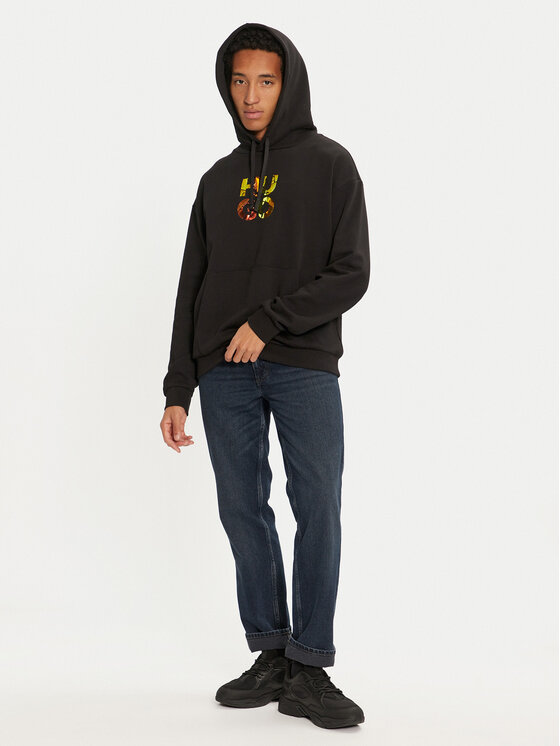 HUGO Hugo Bluza Diridood 50522119 Czarny Relaxed Fit