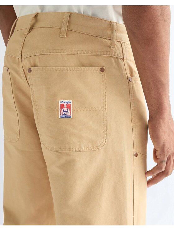 Wrangler Wrangler Jeansy DOUBLE KNEE CARPENTER Beżowy Loose Fit