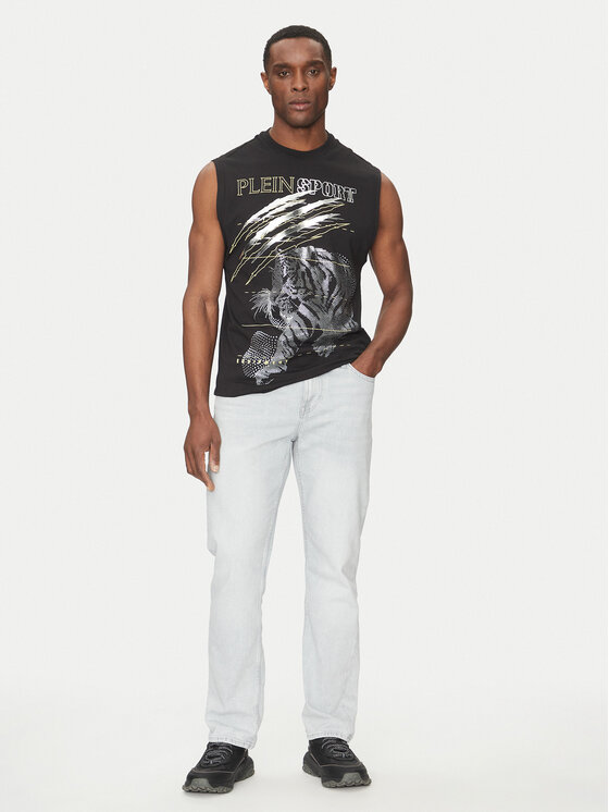 Plein Sport Plein Sport Tank top SAEC MTK8007 STE001N Černá Regular Fit