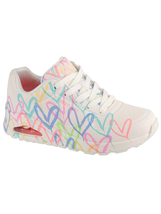 Skechers Skechers Sneakersy Skechers Uno-Spread The Love Biały