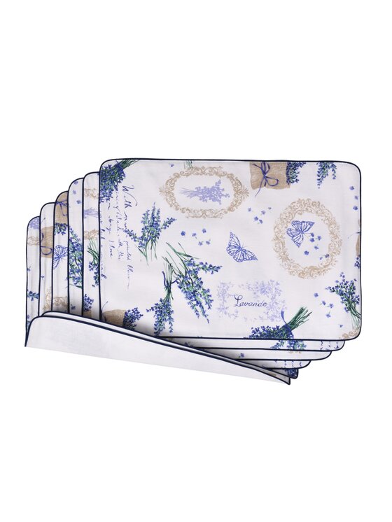 Roseberry Home Roseberry Home Podkładka na stół dwustronna Lavender & White Panama Niebieski