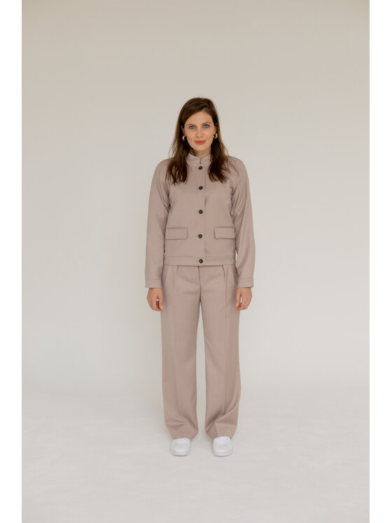 Entelier Entelier Marynarka Enzo Rękaw raglan Beżowy Modern Relaxed Fit