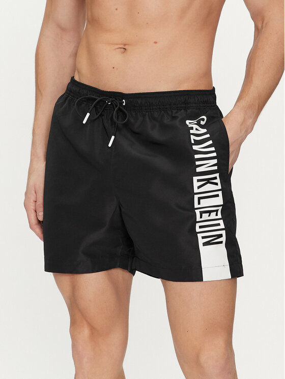 Calvin Klein Swimwear Kopalne hlače KM0KM00991 Črna Regular Fit