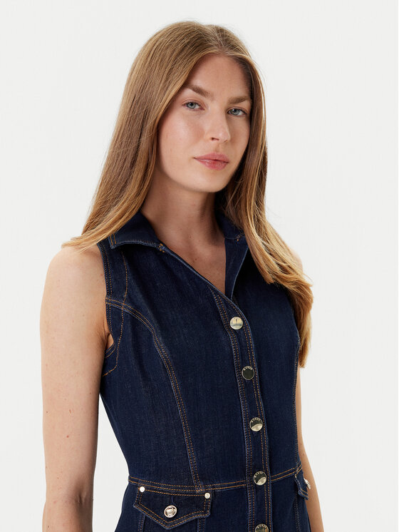 Guess Guess Дънкова рокля W5YK24 D5PW1 Тъмносин Regular Fit