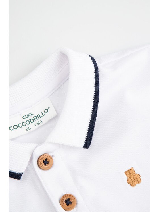 Coccodrillo Coccodrillo Tričko WC6143601EBB-001 Biela Regular Fit
