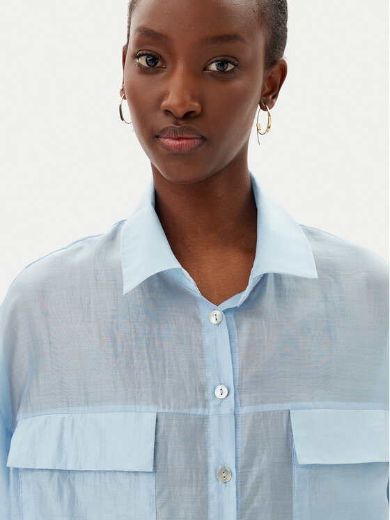 Rinascimento Rinascimento Hemd CFC0123656003 Himmelblau Relaxed Fit