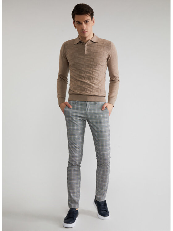 Pako Lorente Pako Lorente Spodnie materiałowe P22SF-WX-005 Szary Classic Fit