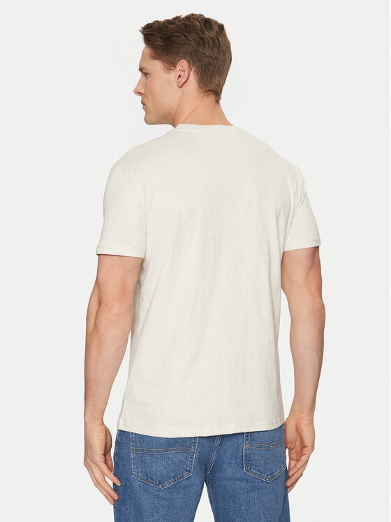 Tommy Jeans Tommy Jeans T-särk Linear Logo DM0DM20744 Beež Regular Fit