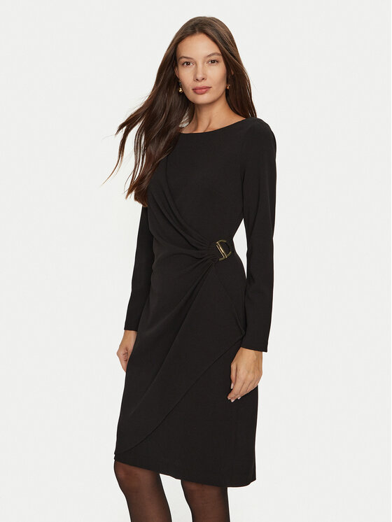 DKNY Koktejlové šaty DD4H1242 Čierna Slim Fit