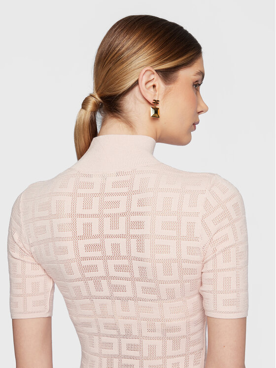 Elisabetta Franchi Elisabetta Franchi Džemper haljina AM-75B-31E2-V320 Ružičasta Slim Fit