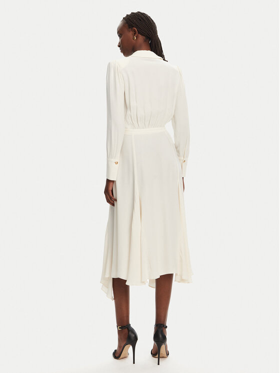 Elisabetta Franchi Elisabetta Franchi Sukienka koktajlowa AB-863-52E2-V590 Écru Regular Fit