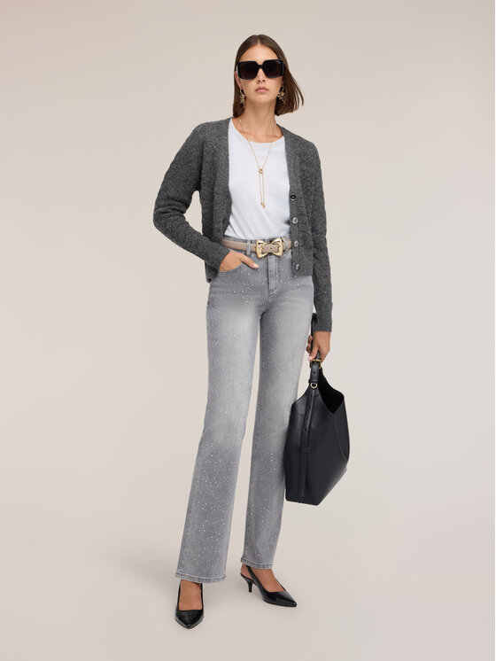 Motivi Motivi Cardigan M580W004298N023 Grigio Regular Fit