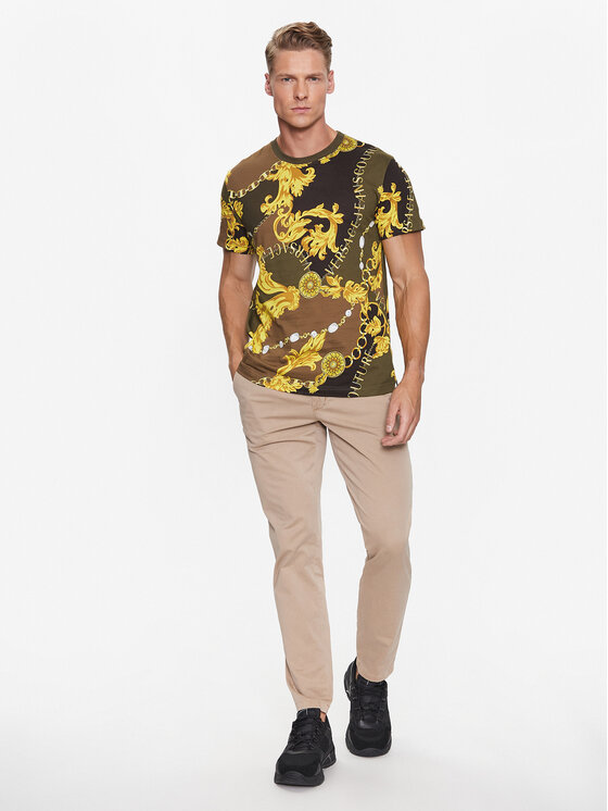 Versace Jeans Couture Versace Jeans Couture T-särk 75GAH6S0 Roheline Regular Fit