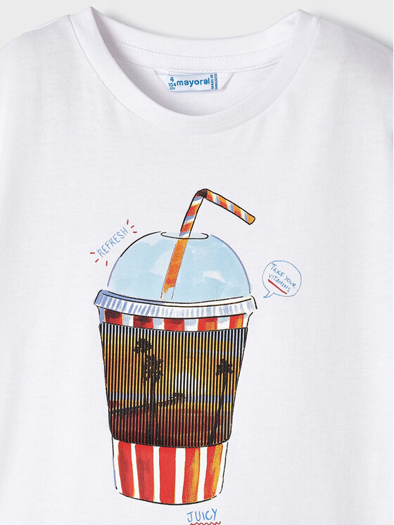 Mayoral Mayoral T-krekls 3014 Balts Regular Fit
