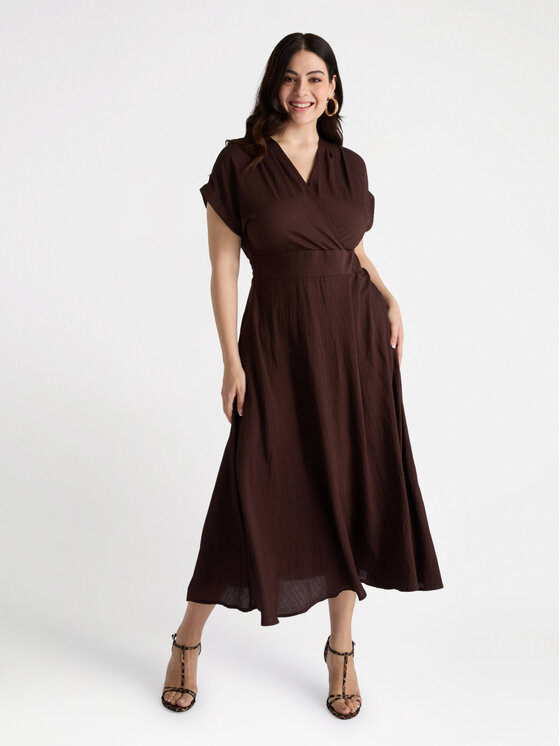 Fiorella Rubino Fiorella Rubino Vestito da giorno 7005L001170N022 Marrone A-Line Fit