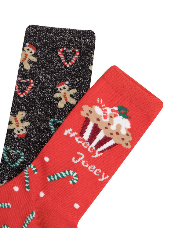 Jenny Fairy Jenny Fairy Lange Socken 4WB-002-AW23 (2-pack) Bunt