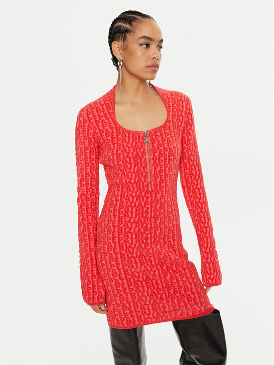 Patrizia Pepe Vestito di maglia 2A2822/K210-J4C4 Corallo Regular Fit, taglia : II