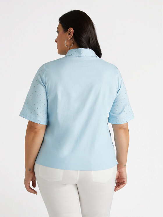 Fiorella Rubino Fiorella Rubino Camicia 5088T001325N004 Turchese Boxy Fit