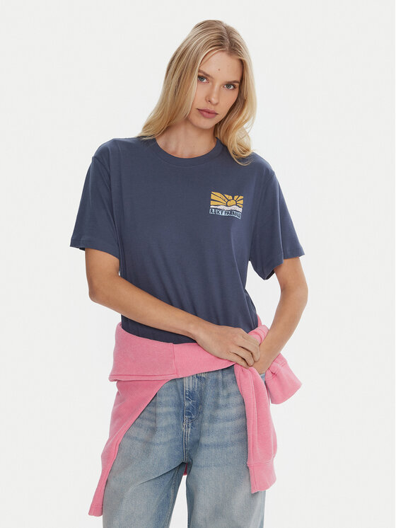 Roxy Roxy T-krekls Hangloose Poster ERJZT06018 Zils Regular Fit