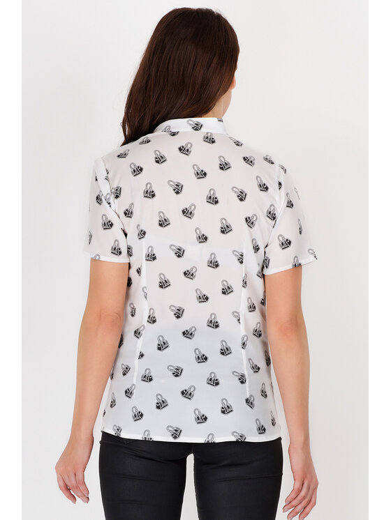 Awama Awama Koszula A089 Écru Basic Fit