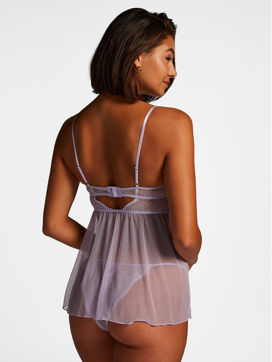 Hunkemöller Hunkemöller Apatinukas Babydoll Isabelle 205016 Violetinė