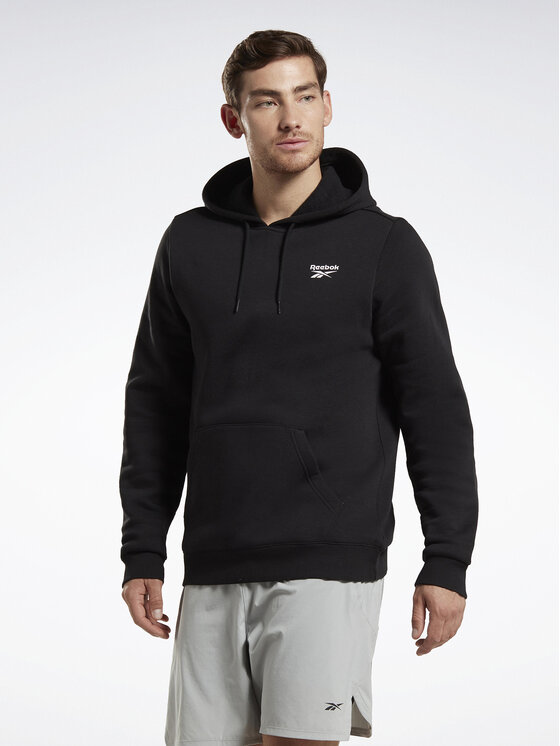 Reebok Felpa Reebok Identity Fleece Over the Head Hoodie IB2993 Nero Modivo
