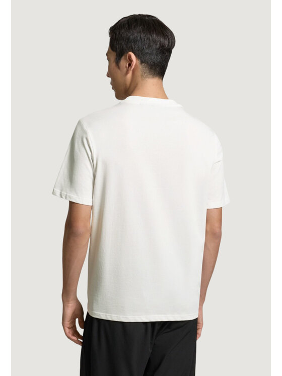 Antony Morato Antony Morato T-shirt RELAXED FIT WITH METAL RUBBER PLATE Bianco Relaxed Fit