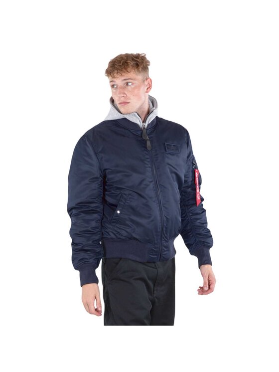 Alpha Industries Alpha Industries Kurtka bomber AI.183110-07-L Granatowy Regular Fit