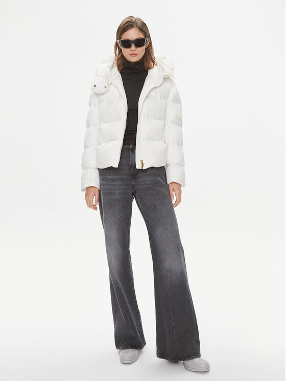 PINKO PINKO Zimska jakna Giza 101602 A11N Bela Regular Fit