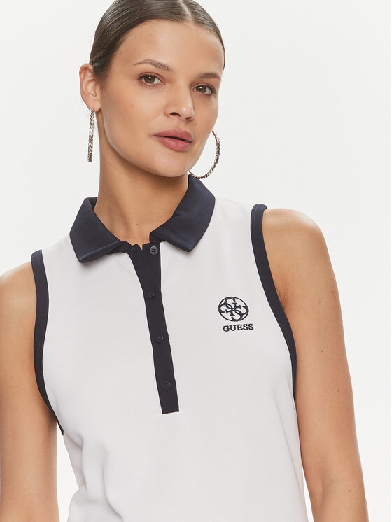 Guess Guess Haljina za svaki dan Mylah V4GK02 KBFB2 Bijela Bodycon Fit