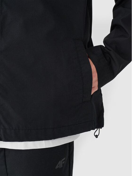 4F 4F Prechodná bunda 4FRSS24TTJAM0887-20S Čierna Regular Fit
