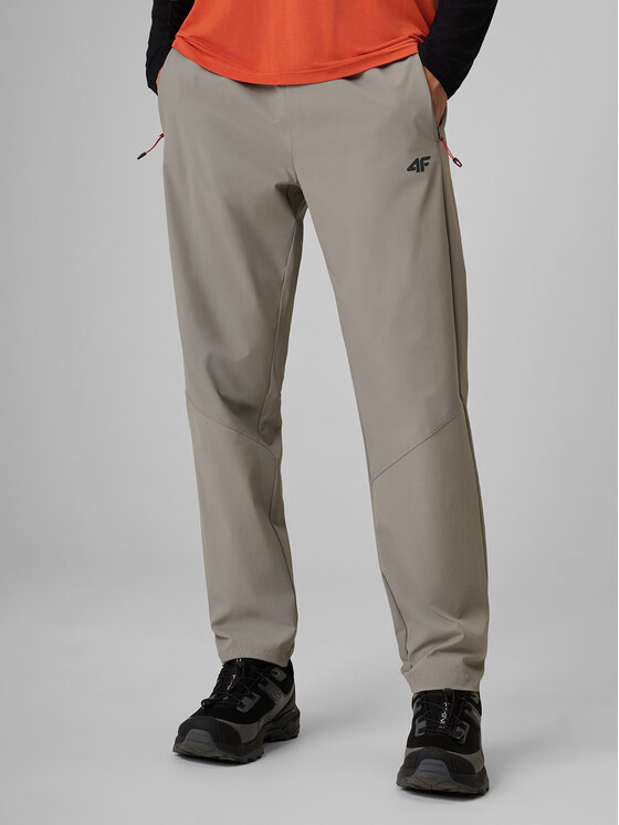 4F 4F Spodnie outdoor TREKKING Szary Regular Fit