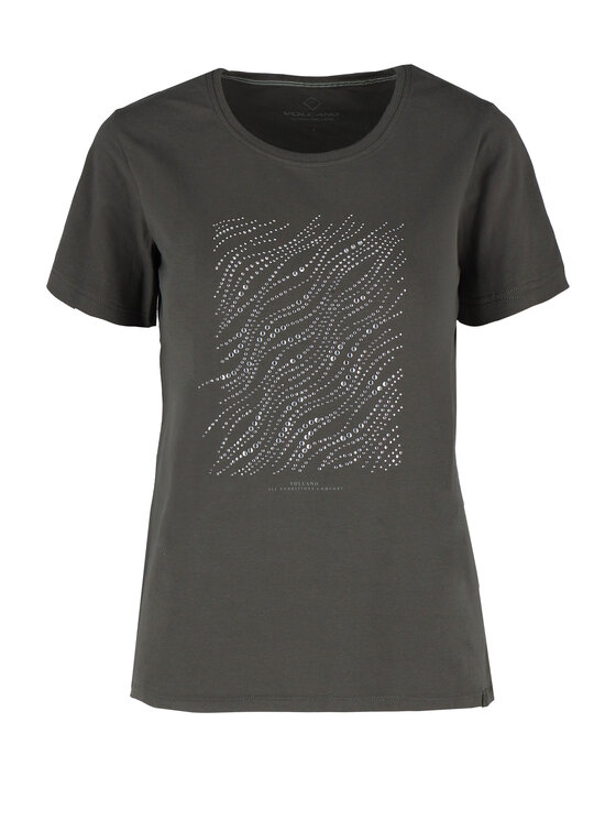 Volcano Volcano T-Shirt T-PRESTO Zielony Regular Fit