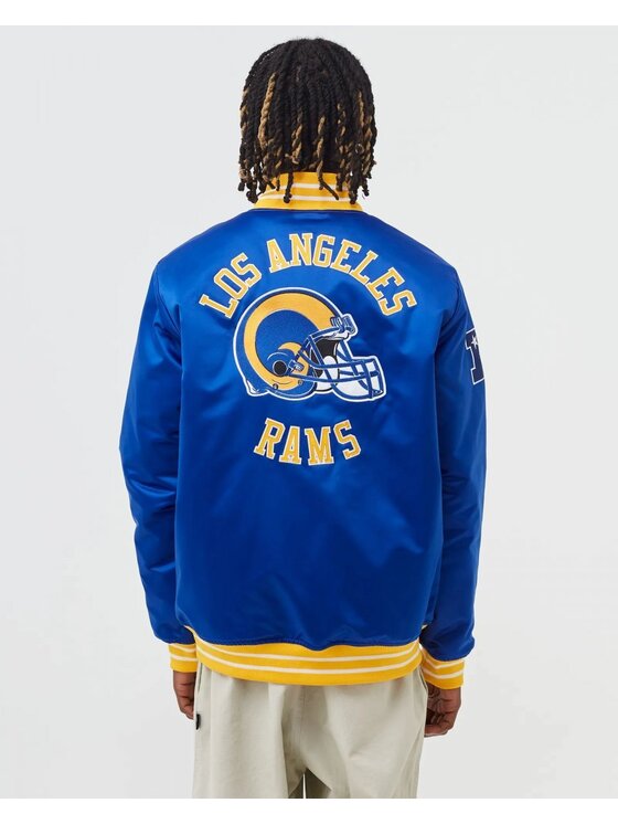 Mitchell & Ness Mitchell & Ness Bundy bomber HEAVYWEIGHT SATIN JACKET LOS ANGELES RAMS Modrá Regular Fit