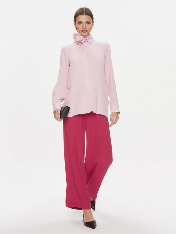 Marella Marella Hlače iz tkanine Ribelle 2413131134 Rdeča Regular Fit
