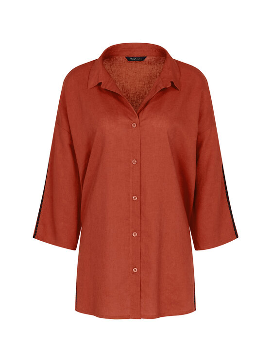 Triumph Triumph Camicia del pigiama Summer Wear 10227228 Arancione Regular Fit