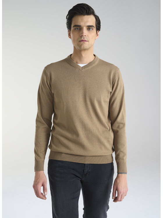 Pako Lorente Pako Lorente Sweter P24SB-2X-002 Brązowy Classic Fit