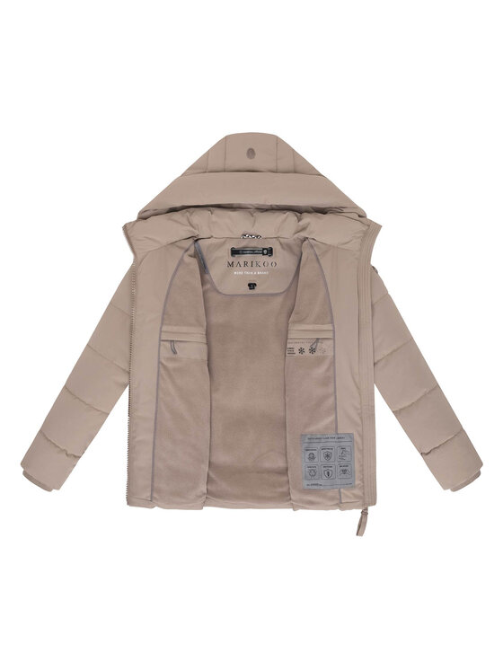 Marikoo Marikoo Kurtka zimowa Kuschelnasee Szary Regular Fit