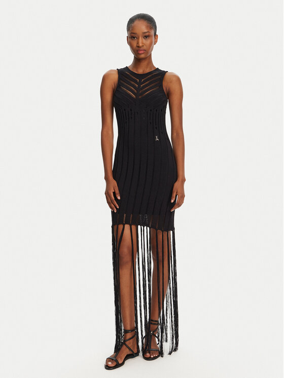 Patrizia Pepe Patrizia Pepe Rochie tricotată 2A2916/K260-K103 Negru Regular Fit