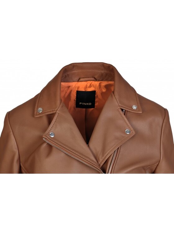 PINKO PINKO Kurtka damska 1N131R Y582 BROWN Brązowy Regular Fit