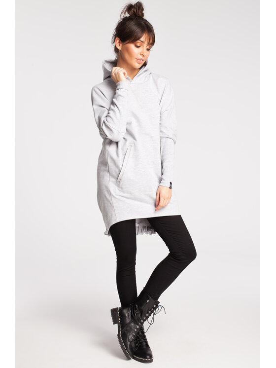 BeWear BeWear Tunika B021 Srebrny Baggy Fit