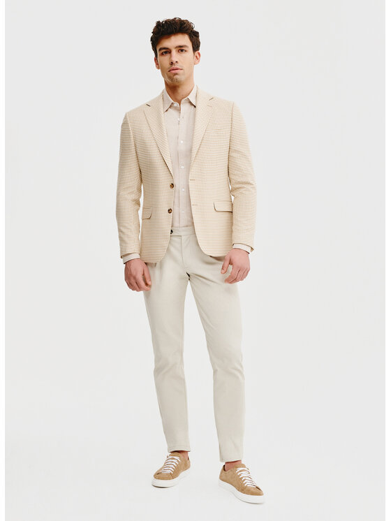 Pako Lorente Pako Lorente Marynarka P25SF-3X-002 Beżowy Slim Fit