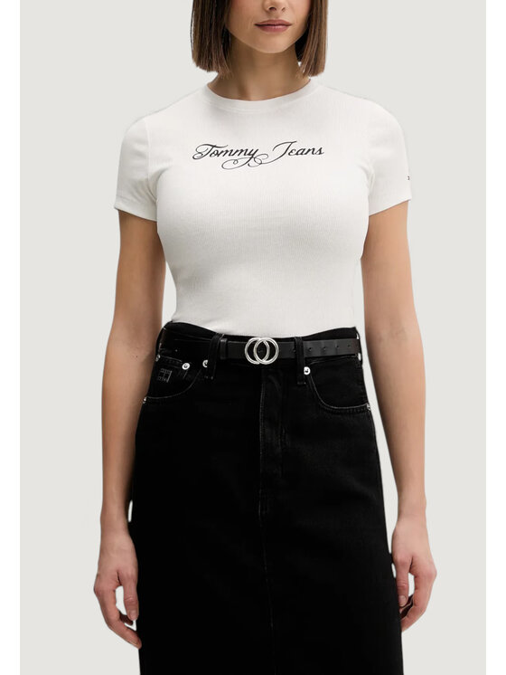 Tommy Jeans Tommy Jeans T-shirt DW0DW21838 Bianco Casual Fit
